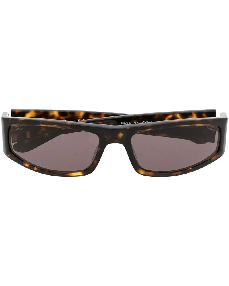 Courrèges Sonnenbrille mit eckigem Gestell - Braun Braun