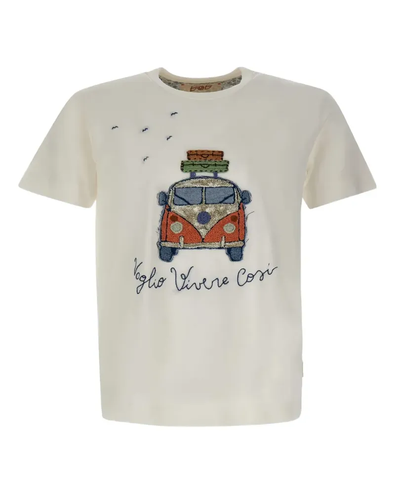 BOB Join embroidered appliqué T-shirt - Weiß Weiß