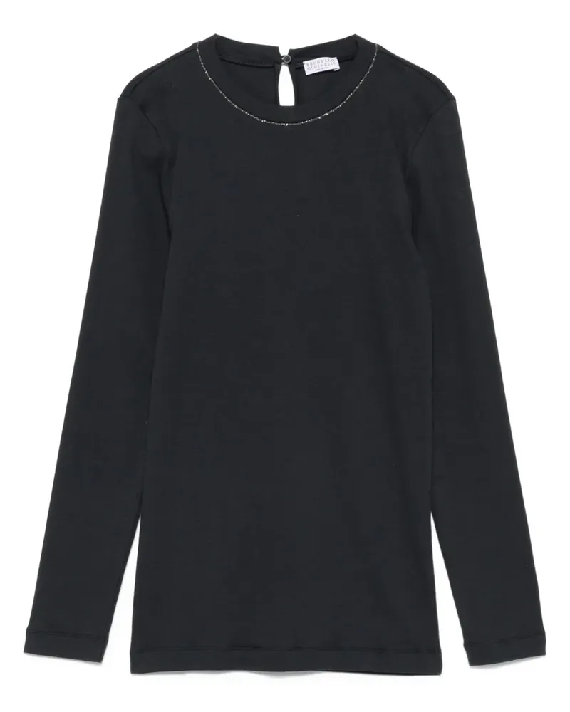Brunello Cucinelli Verziertes Oberteil - Blau Blau