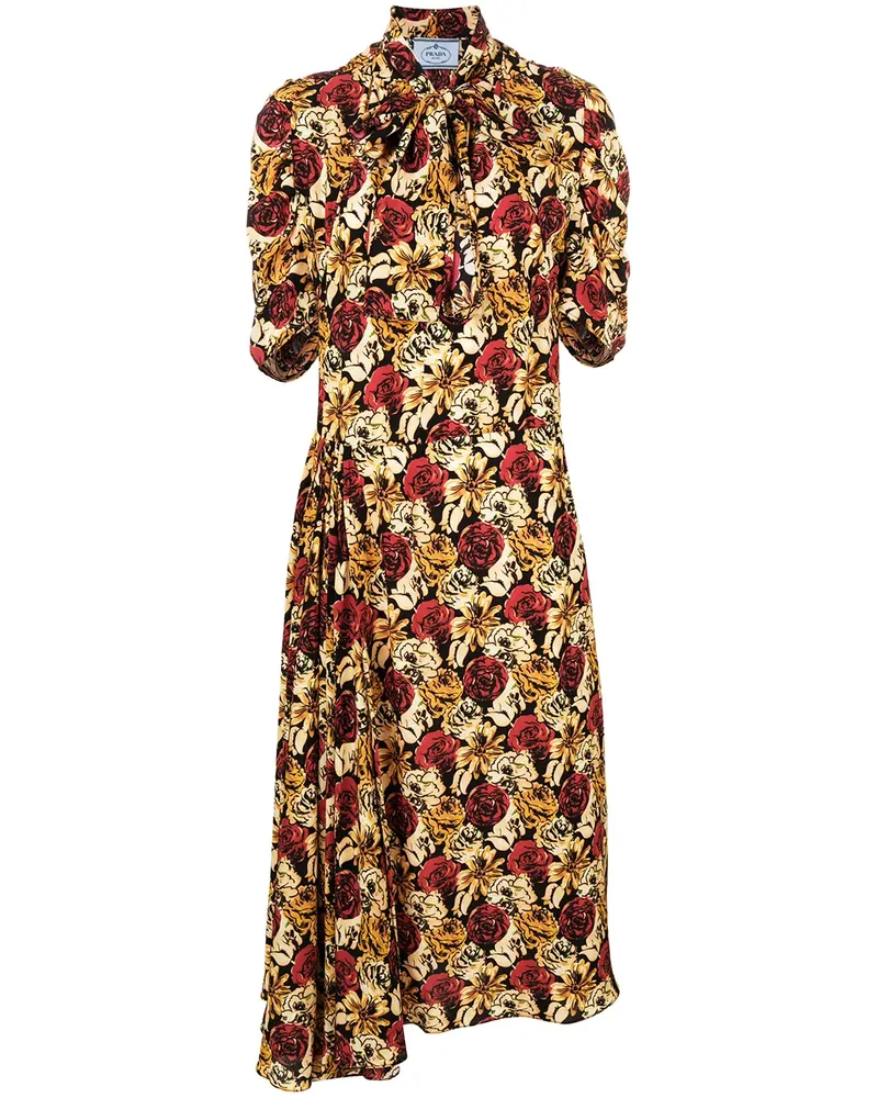 Prada Kleid mit Print - Schwarz Schwarz