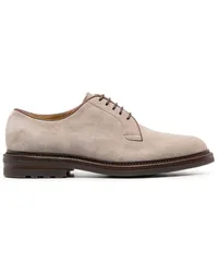 Brunello Cucinelli Derby-Schuhe aus Wildleder Nude