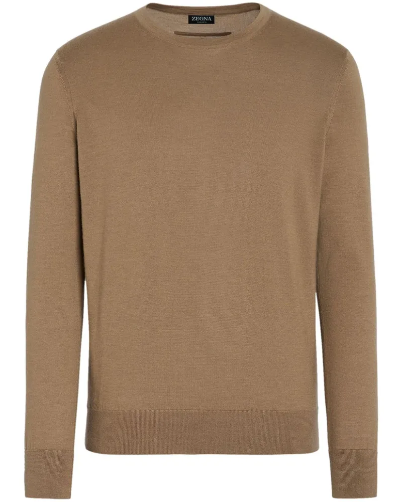 Ermenegildo Zegna Fein gestrickter Pullover - Braun Braun