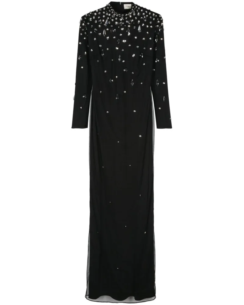 The New Arrivals Ilkyaz Ozel Catroux Maxikleid - Schwarz Schwarz