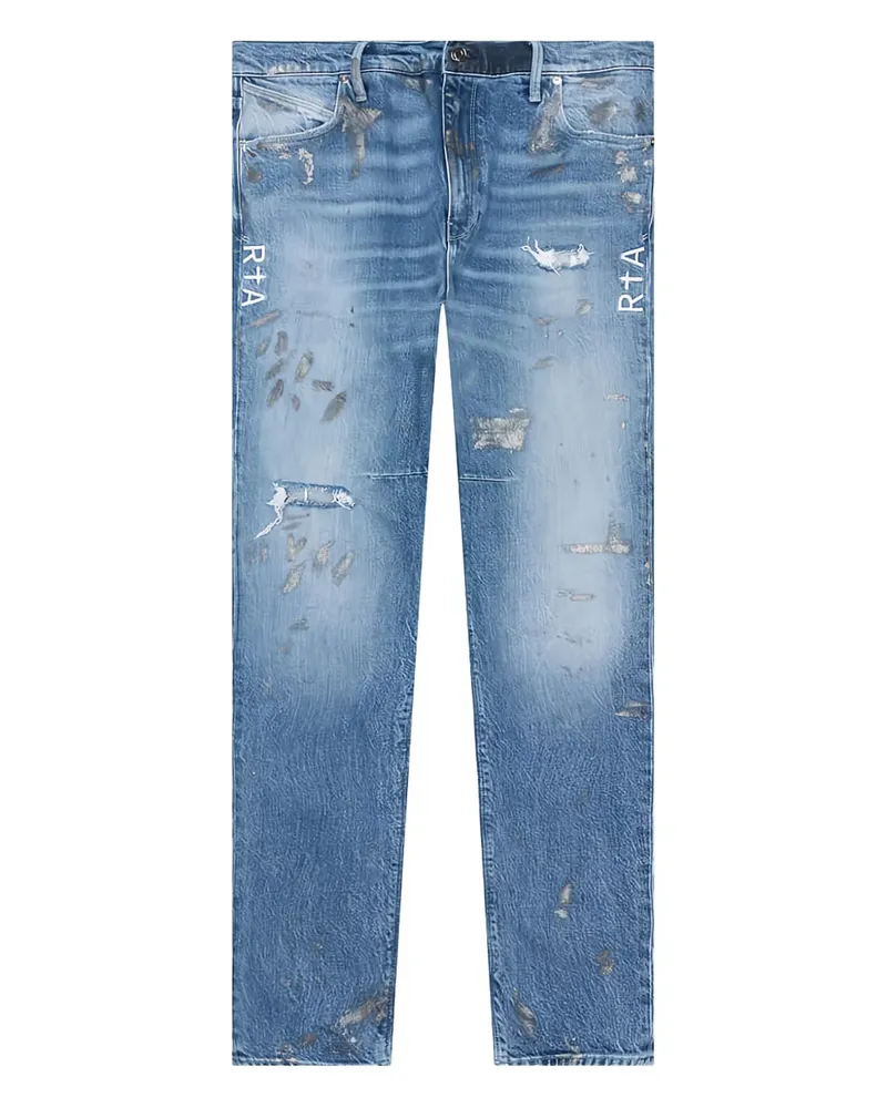RTA Bryant Jeans mit Farbklecks-Print - Blau Blau