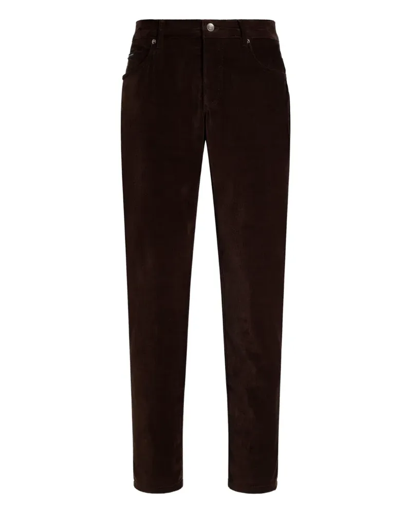 Dolce & Gabbana Hose aus Samt - Braun Braun