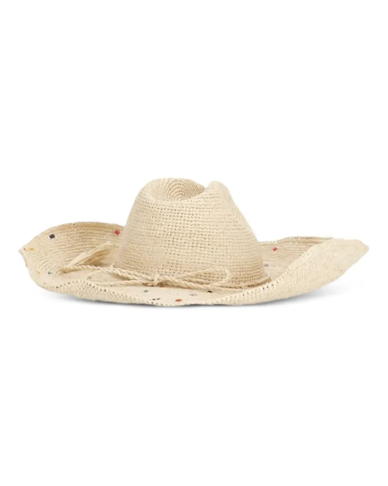MC2 Saint Barth Bestickter Hut mit breiter Krempe - Nude Nude