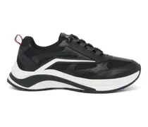 Woge Sneakers mit Mesh-Einsatz - Schwarz
