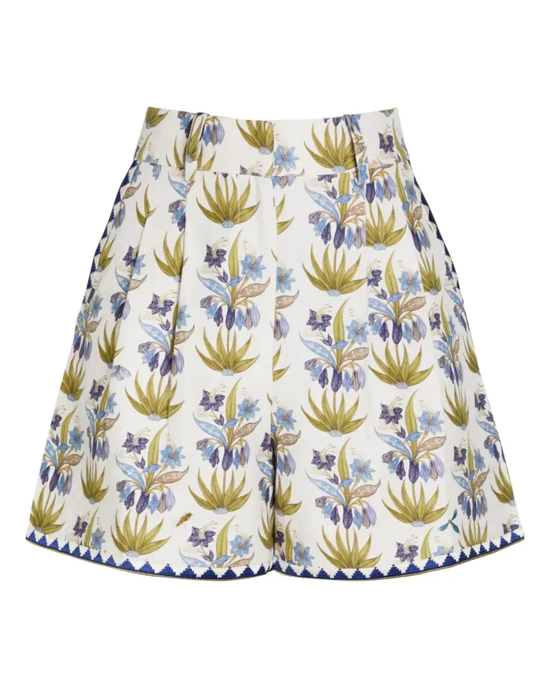 Emporio Sirenuse floral shorts - Weiß Weiß