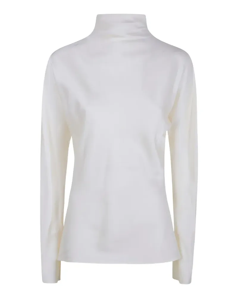 Róhe high-neck button-fastening blouse - Nude Nude