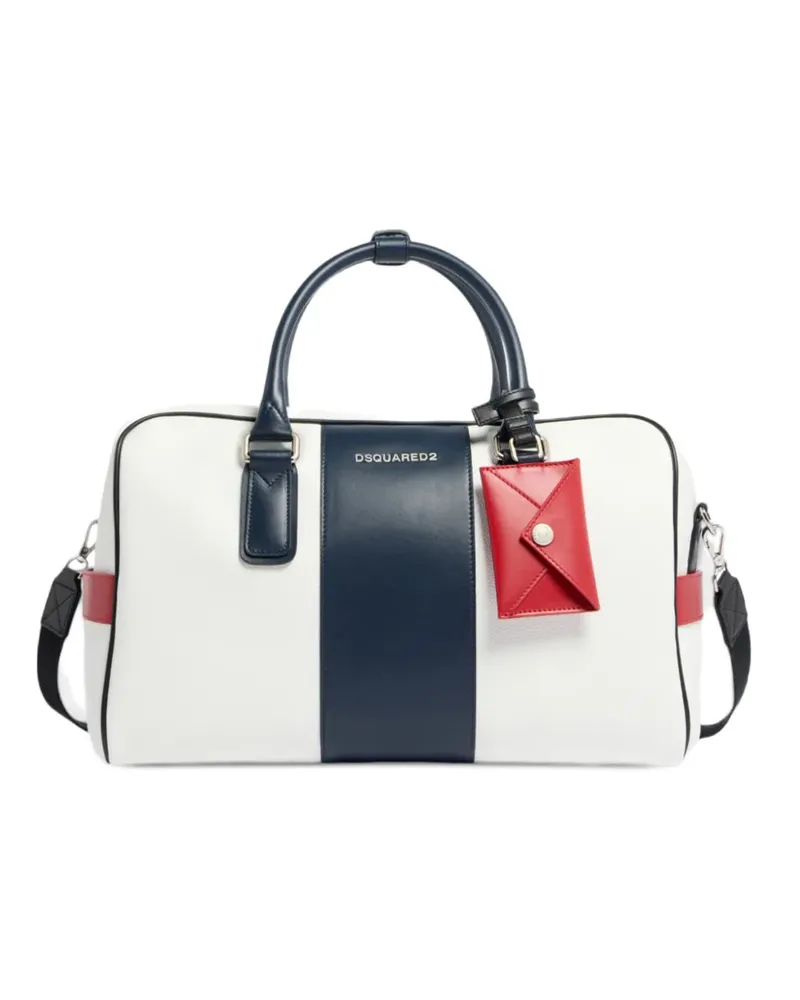 Dsquared2 Reisetasche mit Streifendetail - Weiß Weiß