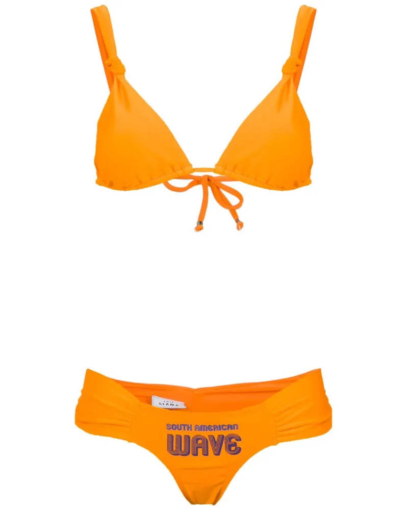 Amir Slama South American Wave Bikini - Orange Orange