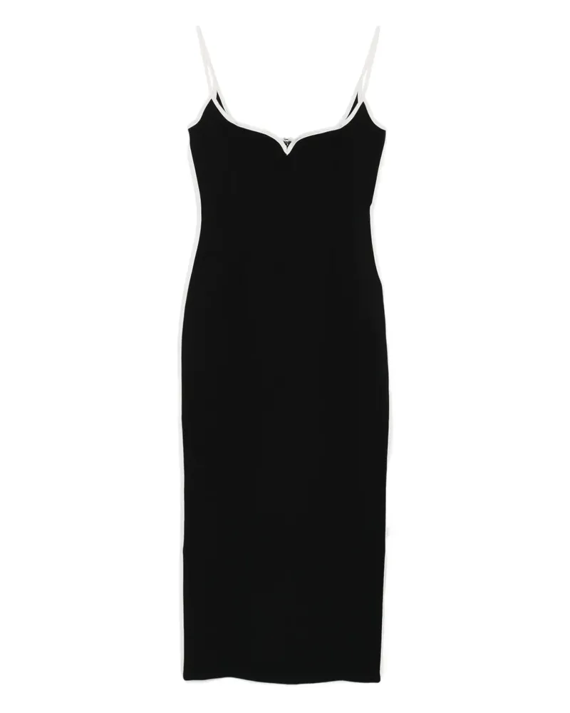Paris Georgia Herz-Midikleid - Schwarz Schwarz