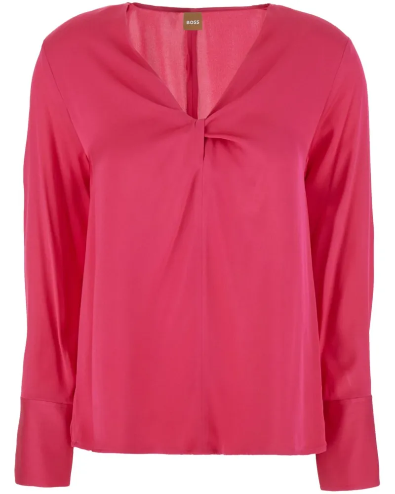 HUGO BOSS Drapierte Bluse - Rosa Rosa