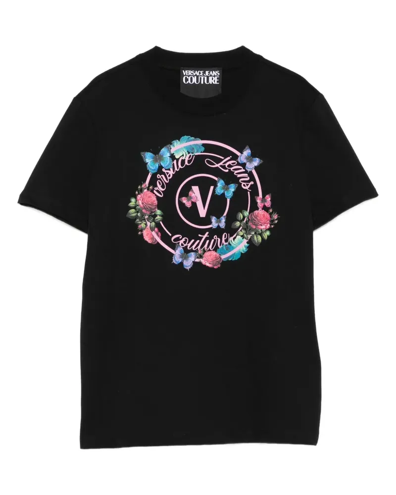 Versace Jeans T-Shirt mit Logo-Print - Schwarz Schwarz