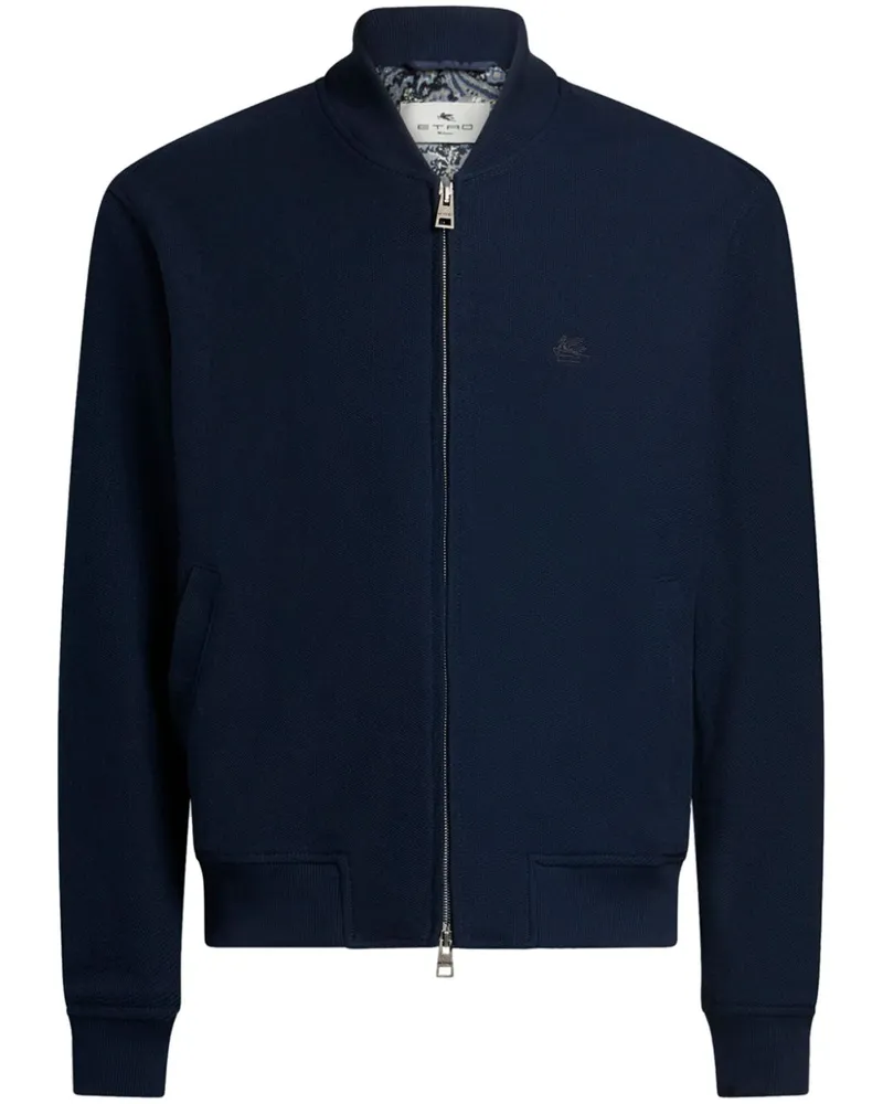 Etro Bomberjacke mit Pegaso-Stickerei - Blau Blau