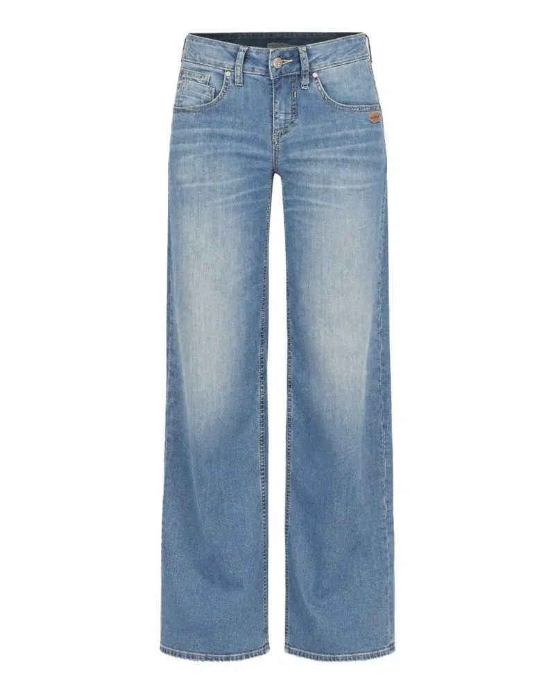 Gang Ausgeblichene River Wide-Leg-Jeans - Blau Blau