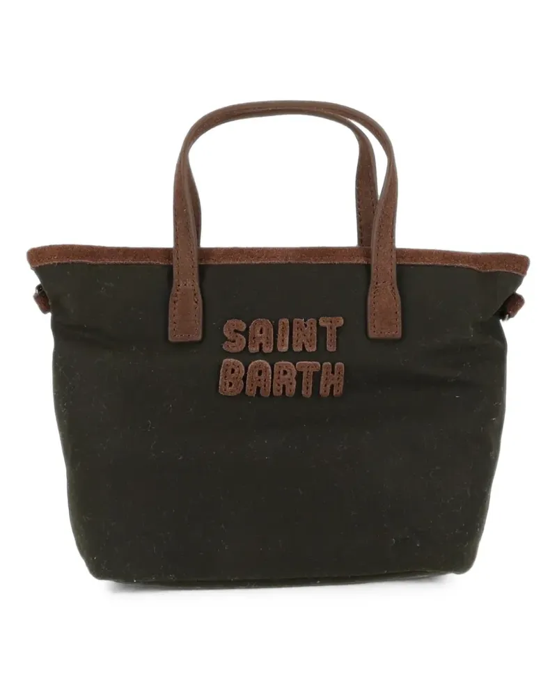 MC2 Saint Barth mini logo-patch City tote bag - Schwarz Schwarz