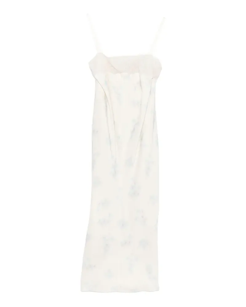 Carven Midikleid mit Blumenprint - Nude Nude
