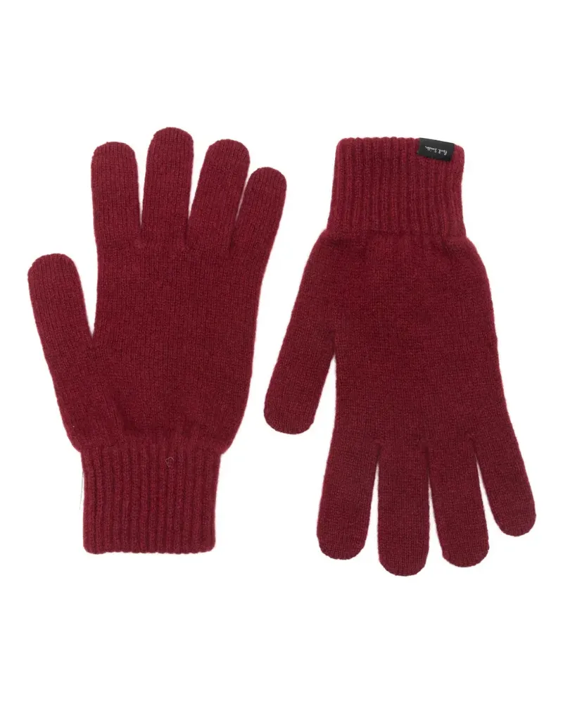 Paul Smith ribbed-trim gloves - Rot Rot