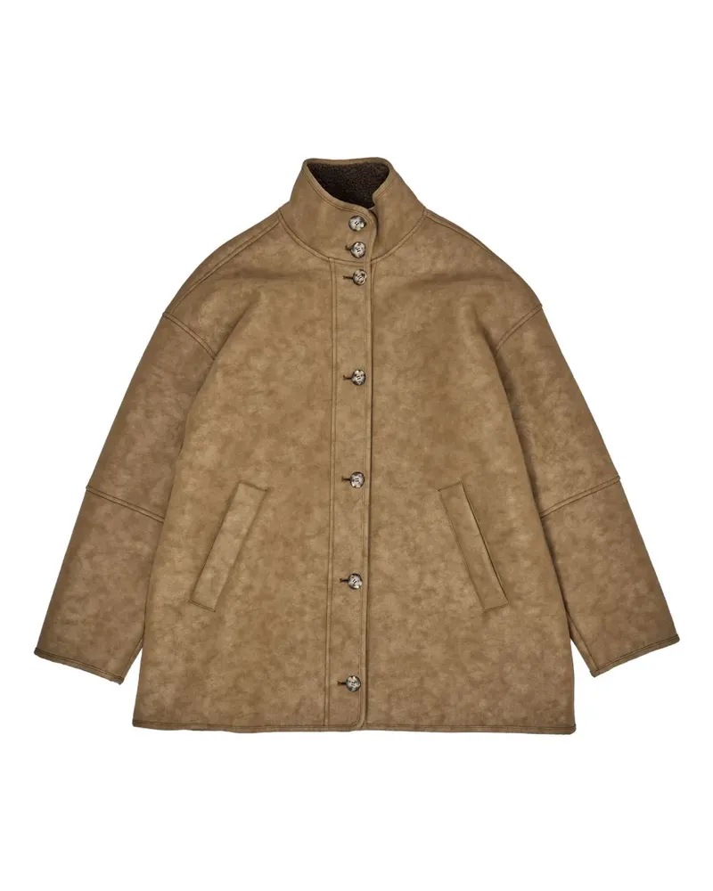 BIMBA Y LOLA Mantel mit geknöpftem Kragen - Braun Braun