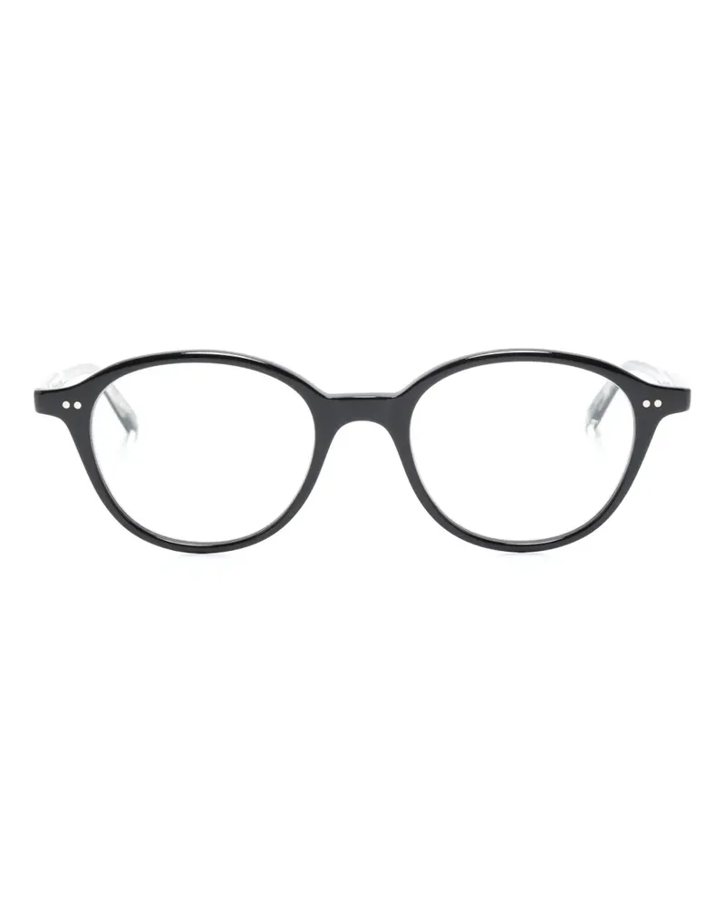 Garrett Leight Runde Franklin Brille - Schwarz Schwarz