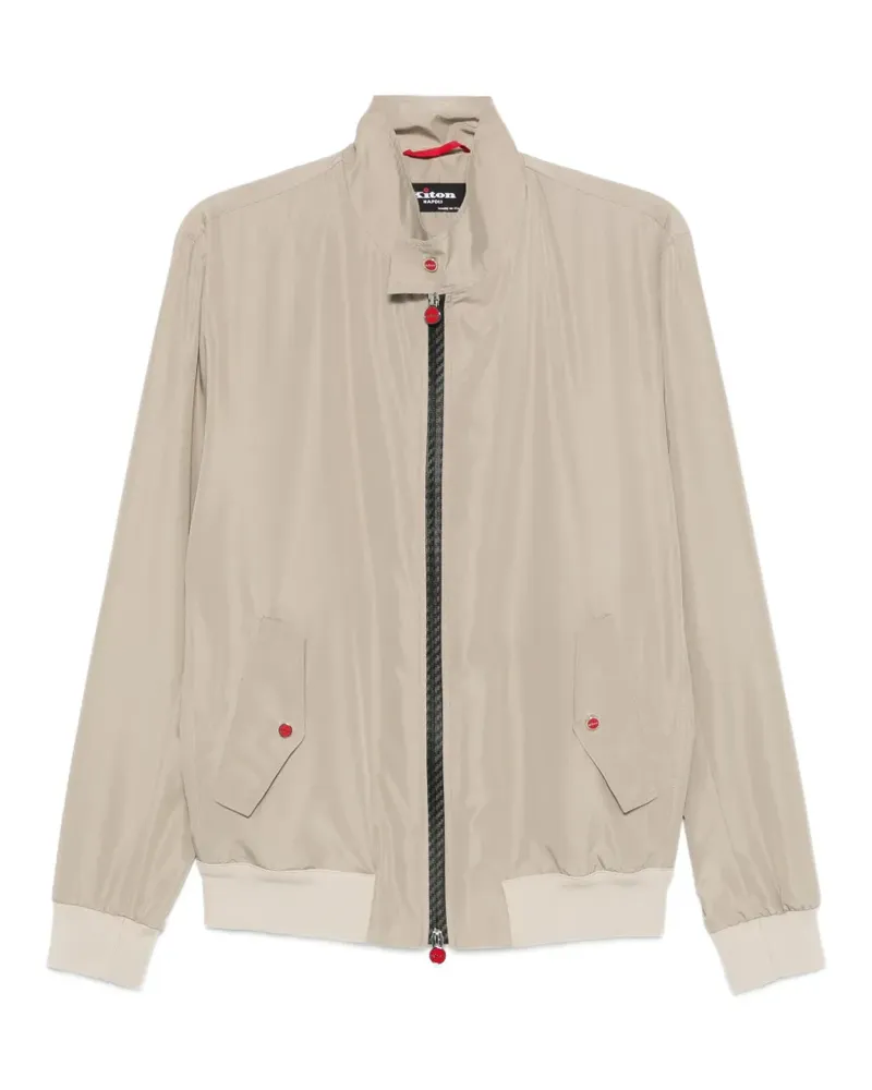 Kiton zip-up bomber jacket - Nude Nude
