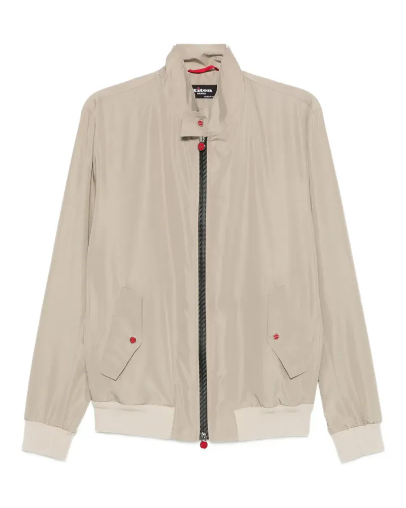 Kiton zip-up bomber jacket - Nude Nude