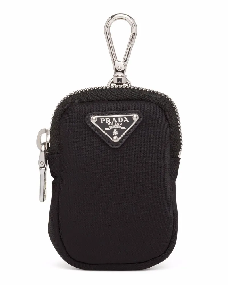 Prada Portemonnaie mit Logo-Schild - Schwarz Schwarz