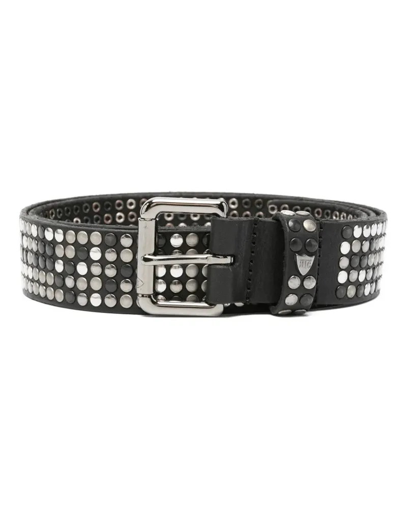 HTC Hollywood Trading Company studded leather belt - Schwarz Schwarz