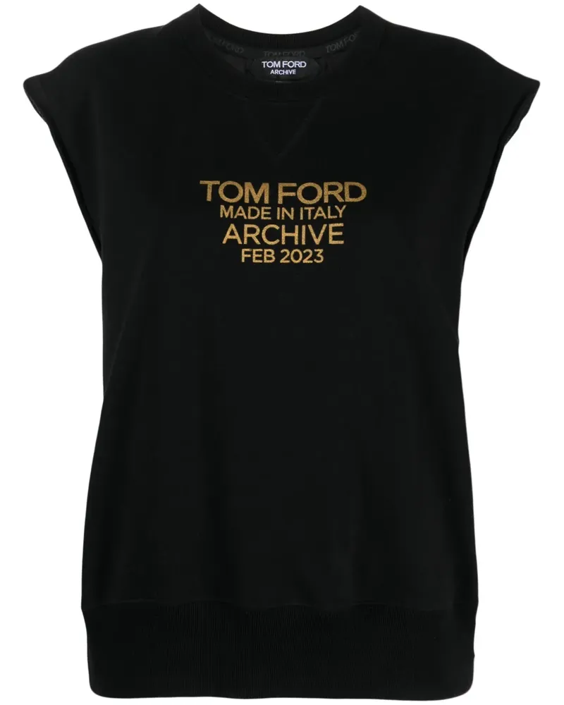 Tom Ford T-Shirt mit Logo-Print - Schwarz Schwarz