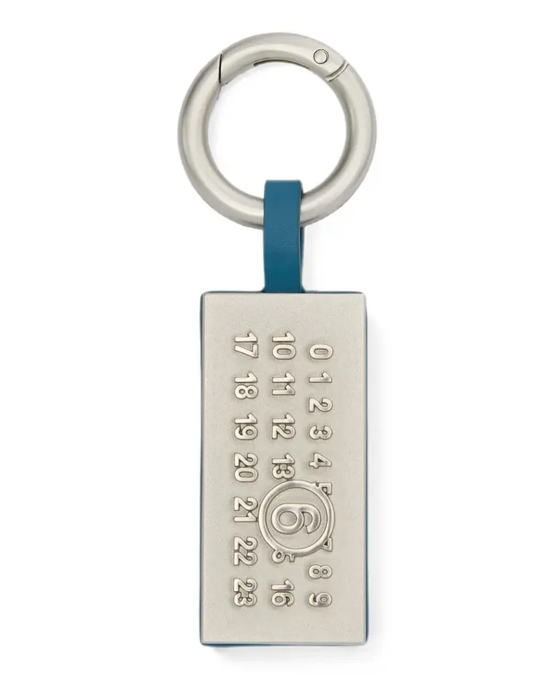 Maison Margiela Taschenanhänger mit Zahlenplakette - Silber Silber