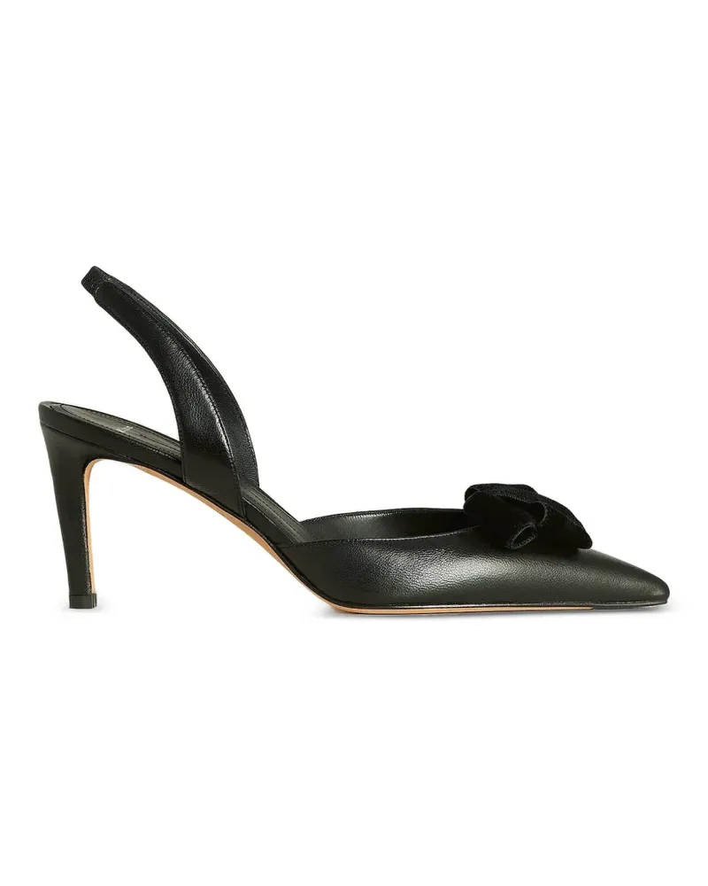 Kiton Slingback-Pumps mit Schleife - Schwarz Schwarz