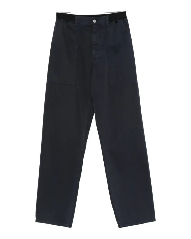 Maison Margiela Gerade Hose mit aufgesetzter Tasche - Blau Blau