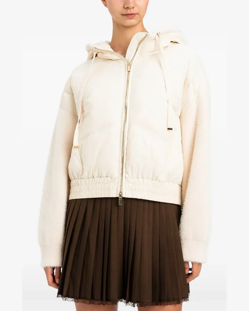 Twin-Set quilted hooded jacket - Nude Nude