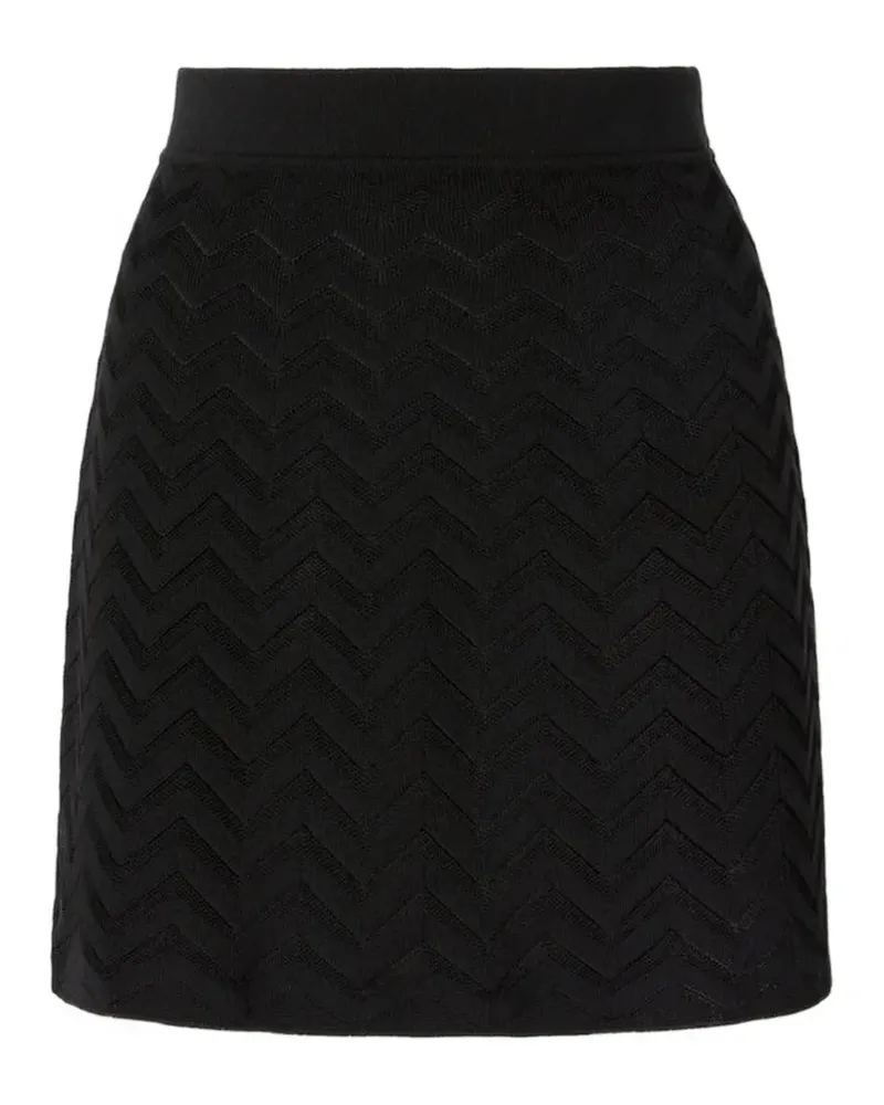 Missoni Minirock mit Zickzackmuster - Schwarz Schwarz