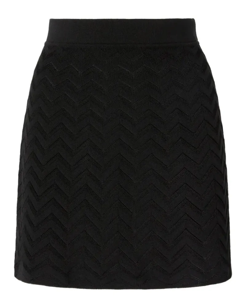 Missoni Minirock mit Zickzackmuster - Schwarz Schwarz