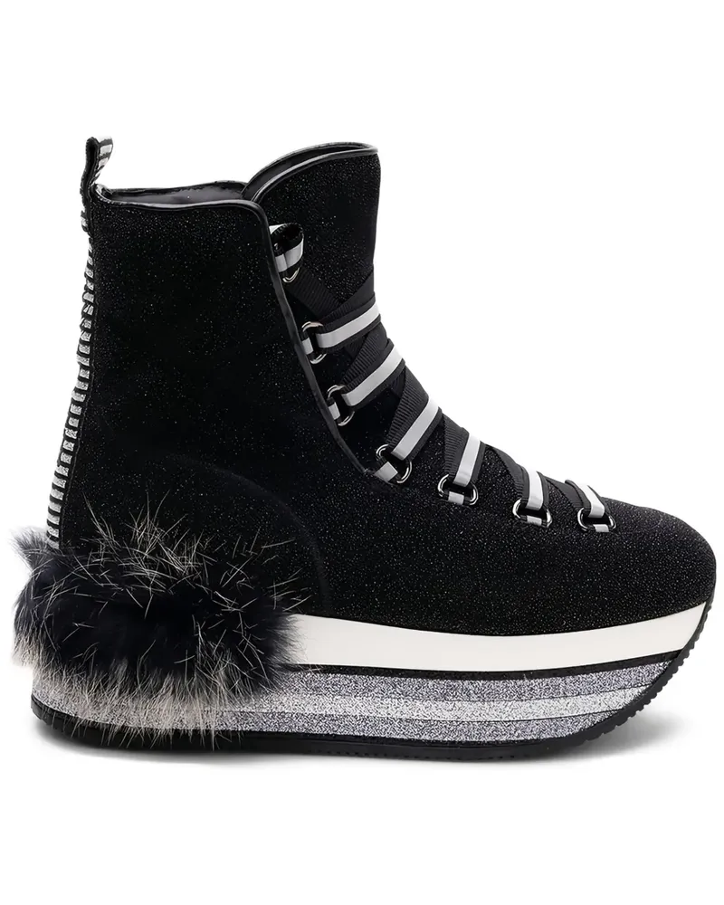 Hogan Stiefel mit Plateau - Schwarz Schwarz