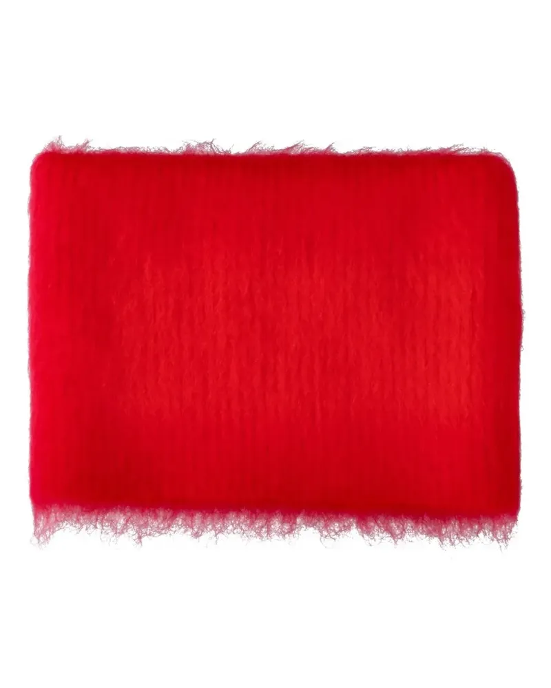 Maison Margiela Gebürsteter Strickschal - Rot Rot