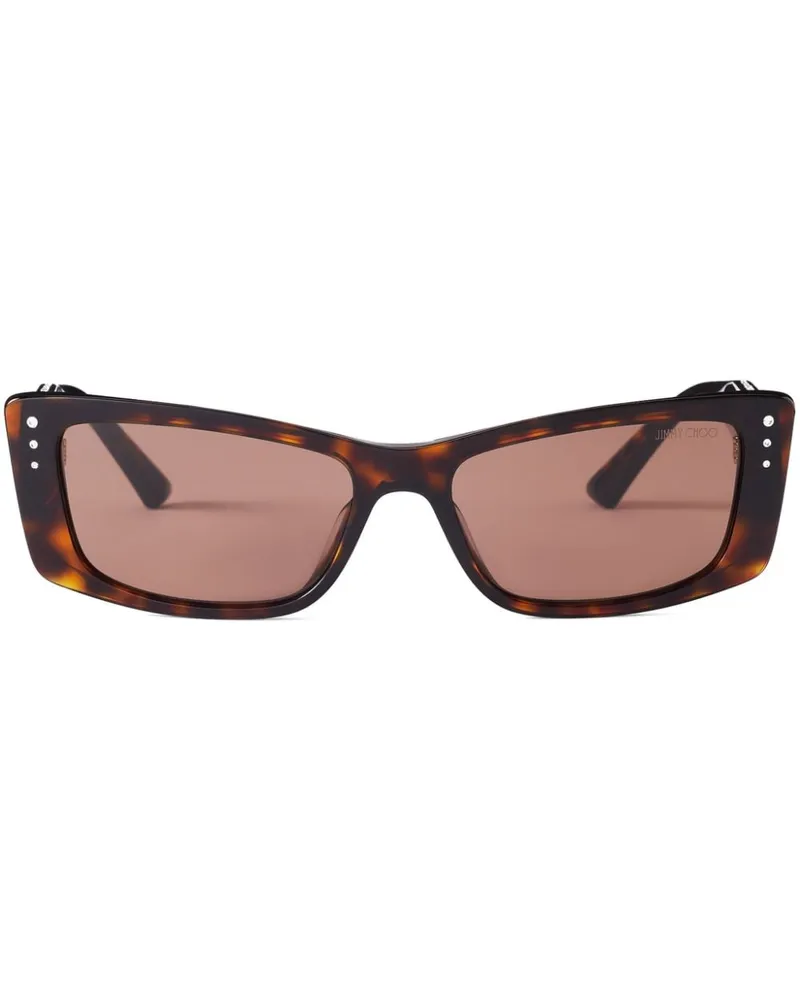 Jimmy Choo Lexy Sonnenbrille mit eckigem Gestell - Braun Braun