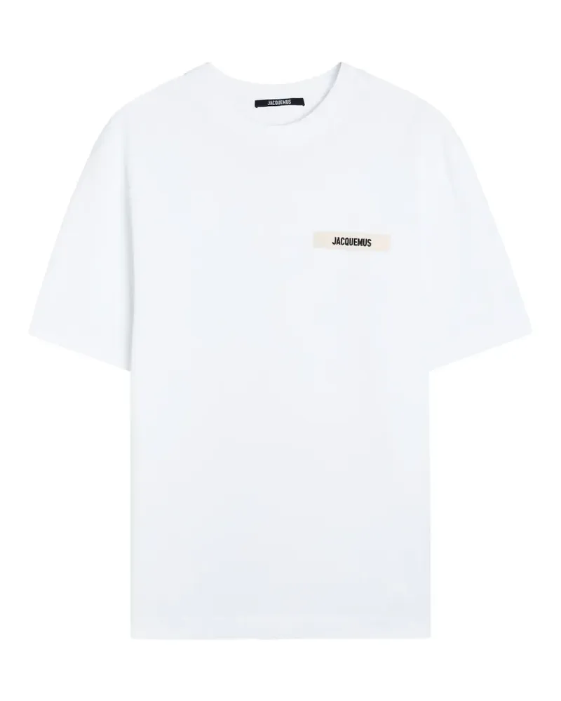 Jacquemus T-Shirt mit Logo-Patch - Weiß Weiß