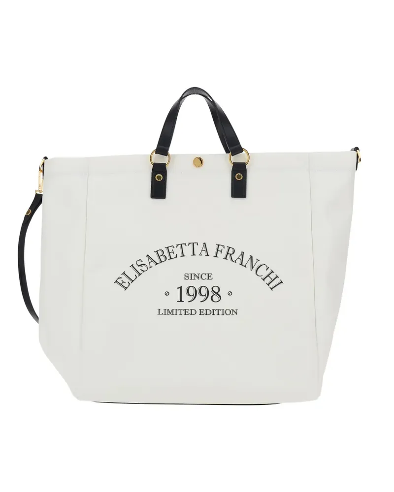 Elisabetta Franchi handle tote bag - Weiß Weiß