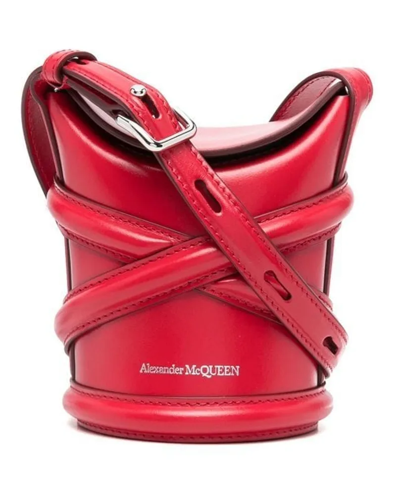 Alexander McQueen Micro The Curve Umhängetasche - Rot Rot