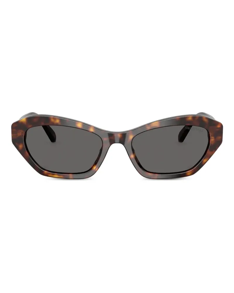 Swarovski Sonnenbrille mit geometrischem Gestell - Braun Braun