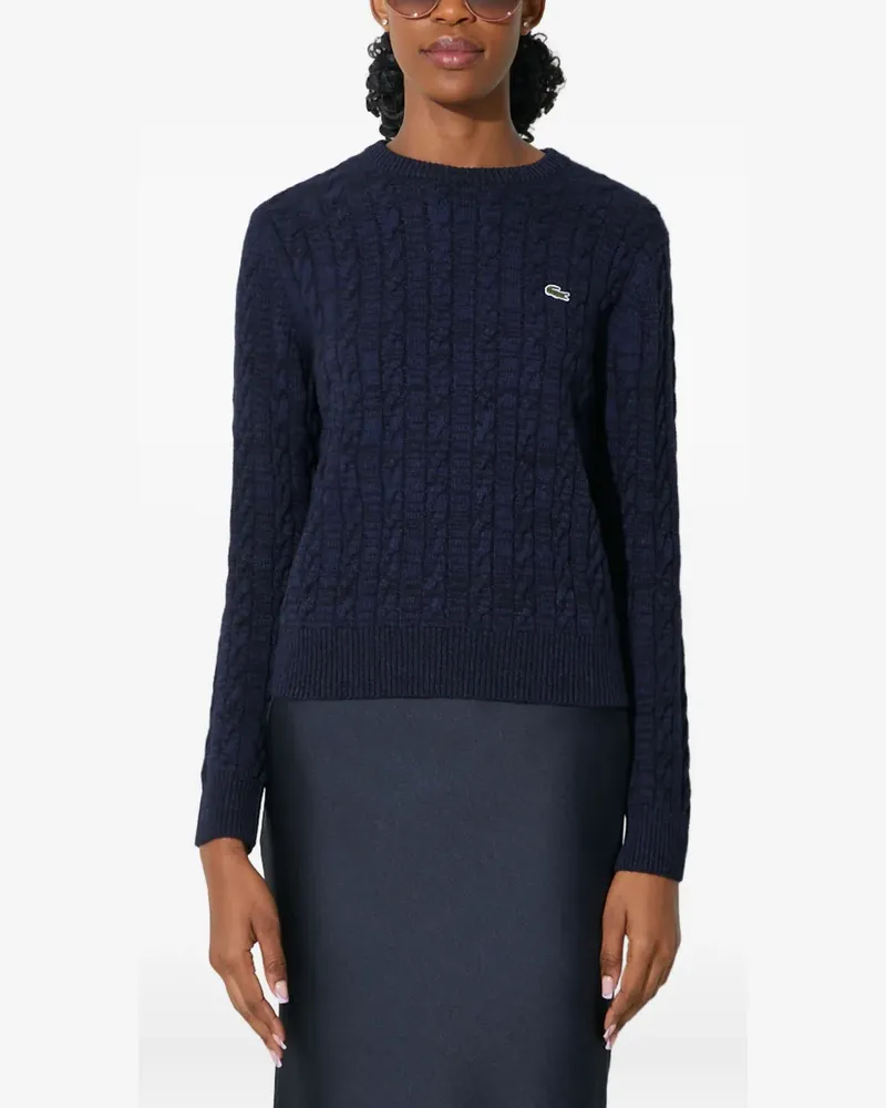 Lacoste cable-knit logo sweater - Blau Blau