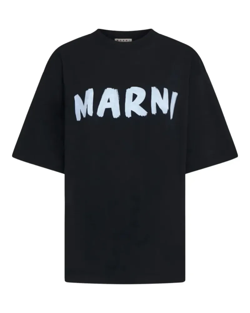 Marni T-Shirt mit Rundhalsausschnitt - Schwarz Schwarz