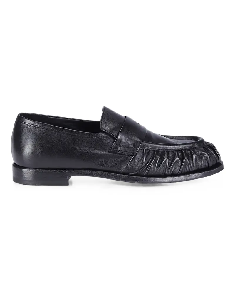 Officine Creative Italia Solitude 107 gathered leather loafers - Schwarz Schwarz