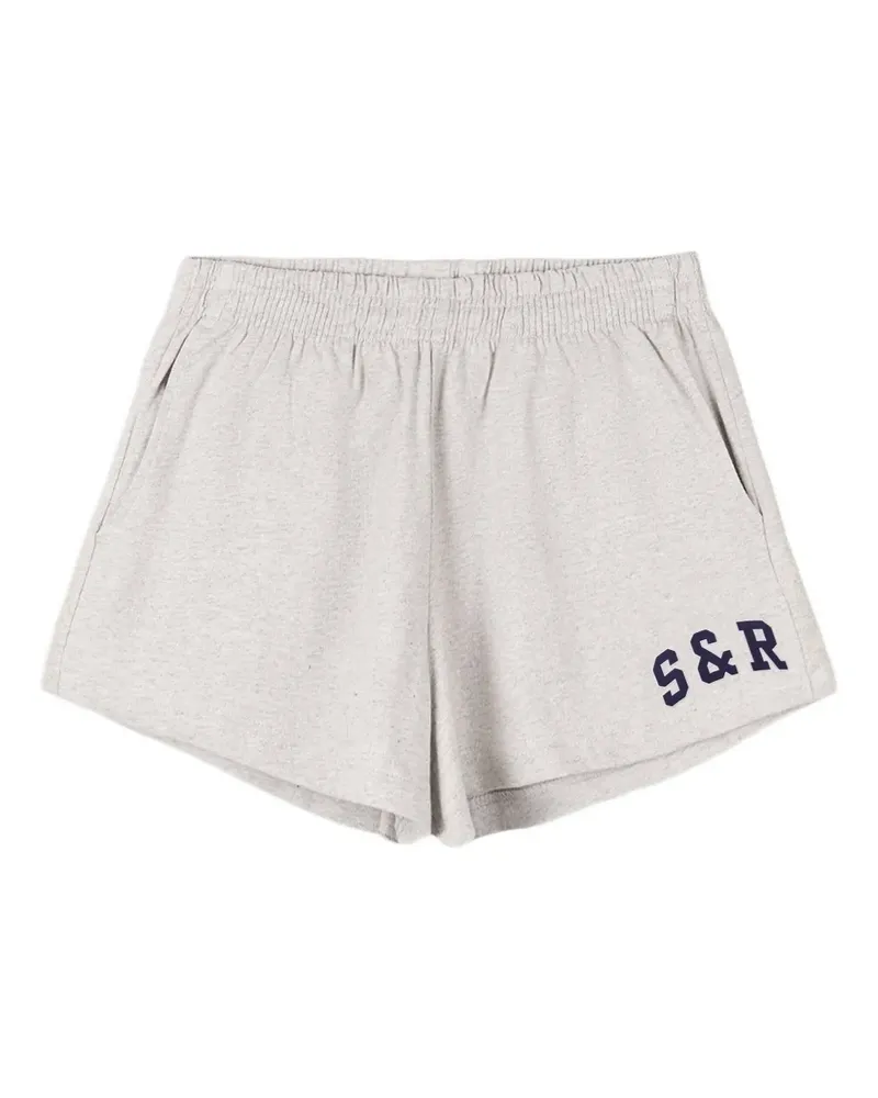 SPORTY & RICH Shorts mit Logo - Grau Grau
