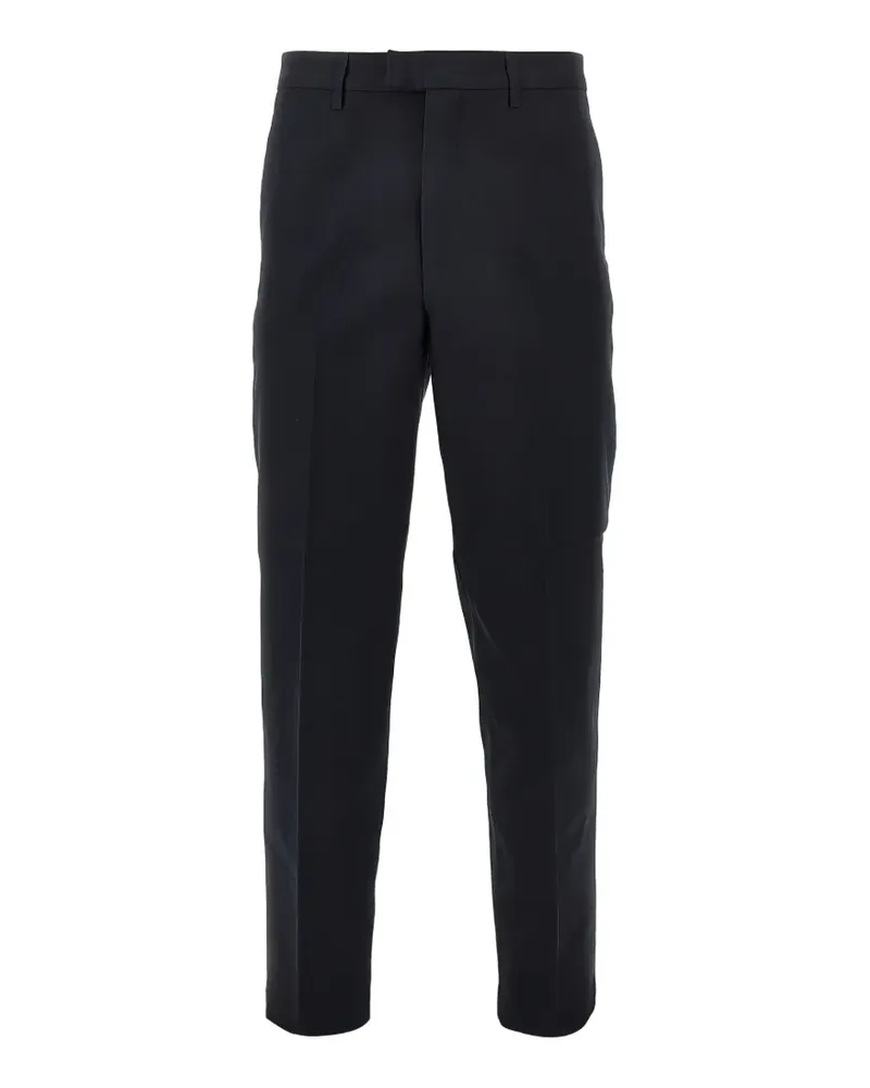 Emporio Armani straight-leg cotton trousers - Blau Blau