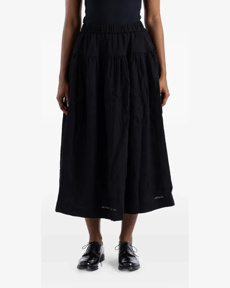 Casey Casey Upup gathered midi skirt - Schwarz Schwarz