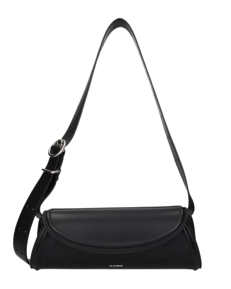 Jil Sander cylindrical leather cross body bag - Schwarz Schwarz